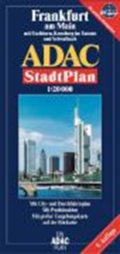 ADAC StadtPlan Frankfurt a.M. mit Ortsteilen von Eschborn, Kronberg i.T., Schwabach 1:20 000, niet bekend - Paperback - 9783826401350