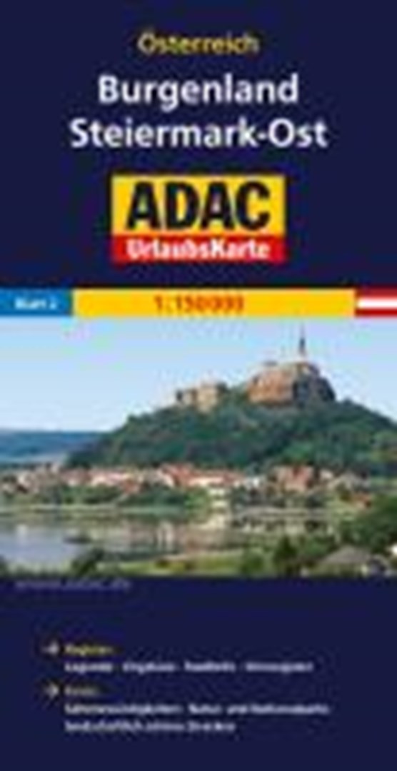 ADAC UrlaubsKarte Österreich 02: Burgenland, Steiermark-Ost 1 : 150 000