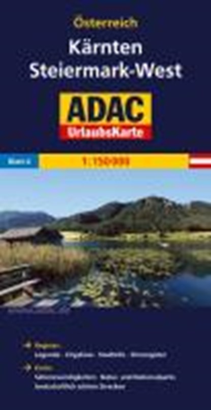 ADAC UrlaubsKarte Österreich Blatt 4 Kärnten, Steiermark-West 1:150 000, niet bekend - Paperback - 9783826416408