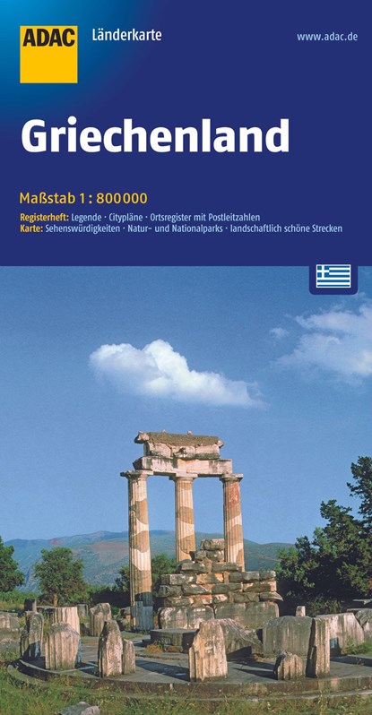 ADAC LänderKarte Griechenland 1:800 000, niet bekend - Paperback - 9783826419195