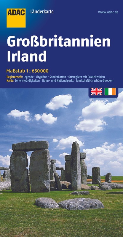 ADAC LänderKarte Großbritannien, Irland 1:650 000, niet bekend - Paperback - 9783826419683