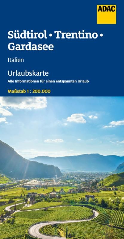 ADAC Urlaubskarte Südtirol, Trentino, Gardasee 1:200.000, niet bekend - Gebonden - 9783826423802