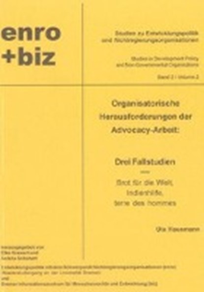 Organisatorische Herausforderung der Advocacy-Arbeit, HAUSMANN,  Ute - Paperback - 9783826590580