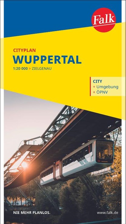 Falk Cityplan Wuppertal 1:20.000, niet bekend - Gebonden - 9783827900654