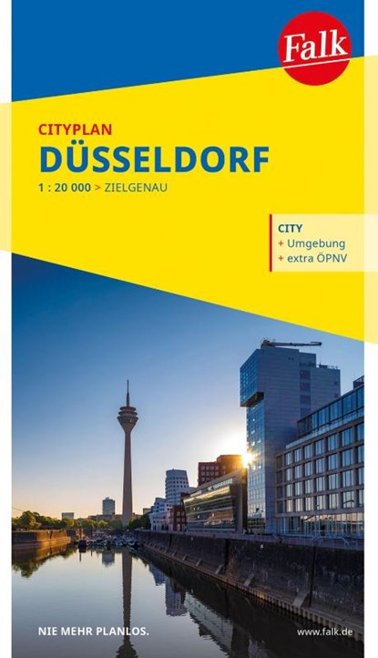 Falk Cityplan Düsseldorf 1:20.000, niet bekend - Gebonden - 9783827901033