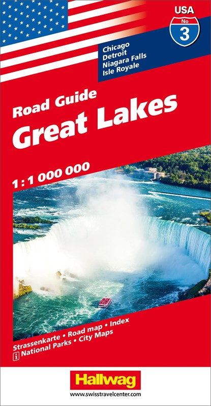 Hallwag USA Road Guide 03. Great Lakes 1 : 1 000 000, niet bekend - Gebonden - 9783828307544