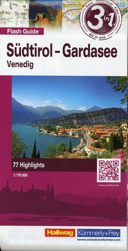 Hallwag Flash Guide Südtirol, Gardasee, Venedig 1:175 000, niet bekend - Gebonden - 9783828308114