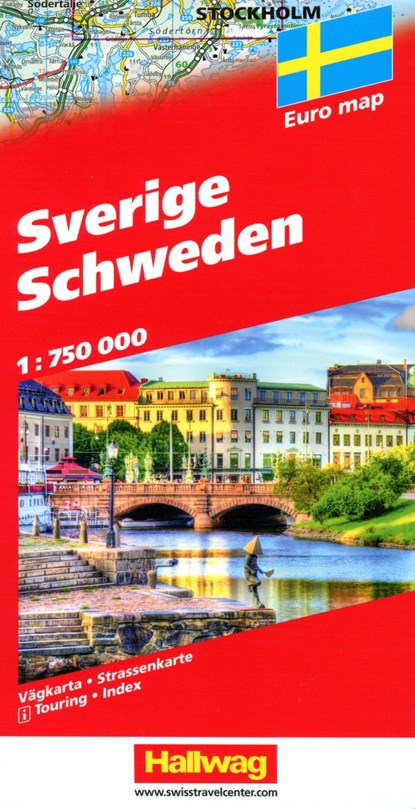 Schweden Strassenkarte 1:750'000, Hallwag Kümmerly+Frey AG - Gebonden - 9783828309241