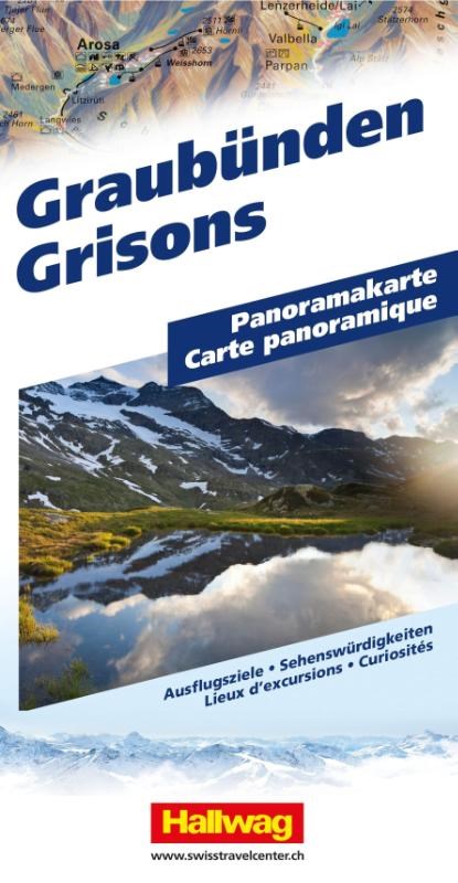 Hallwag Panoramakarte Graubünden, niet bekend - Gebonden - 9783828330504