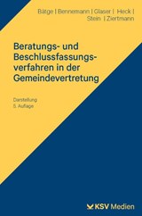 Beratungs- und Beschlussfassungsverfahren in der Gemeindevertretung - Frank Bätge ; Gerhard Bennemann ; Klaus M Glaser ; Stefan Heck - 9783829315159