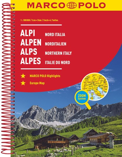 Alpen - Noord Italië Wegenatlas Marco Polo, niet bekend - Losbladig - 9783829736800