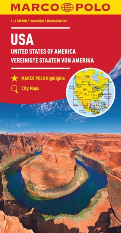 Marco Polo Wegenkaart U.S.A. - Verenigde Staten, niet bekend - Losbladig - 9783829739405