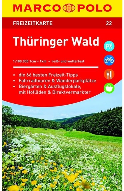 MARCO POLO Freizeitkarte 22 Thüringer Wald 1 : 100 000, niet bekend - Overig - 9783829743518