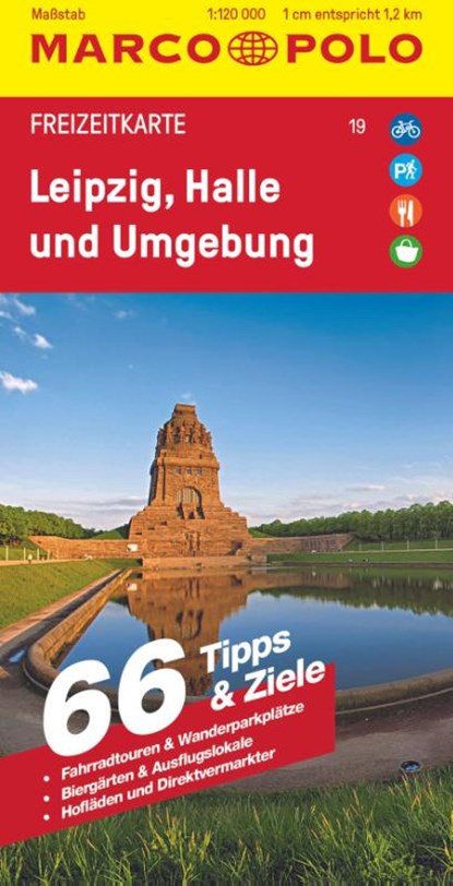 MARCO POLO Freizeitkarte 19 Leipzig, Halle und Umgebung 1:120.000, Marco Polo Verlag - Gebonden - 9783829743839