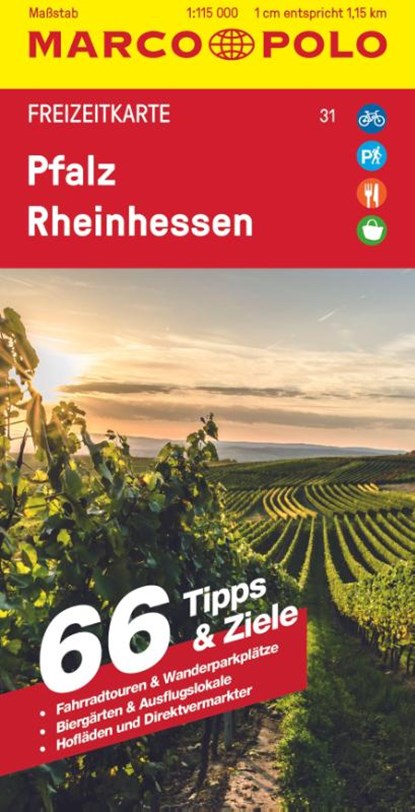 MARCO POLO Freizeitkarte 31 Pfalz, Rheinhessen 1:115.000, niet bekend - Gebonden - 9783829743907