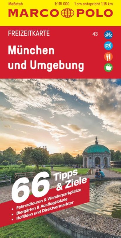 MARCO POLO Freizeitkarte 43 München und Umgebung 1:110.000, Marco Polo Verlag - Gebonden - 9783829743952