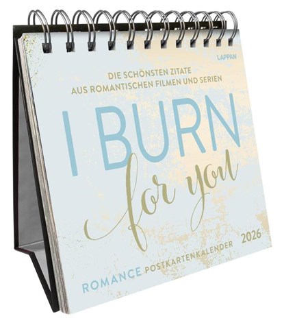 I burn for you - Romance-Postkartenkalender 2026, Lappan Verlag - Paperback - 9783830322597
