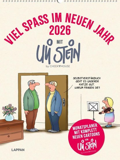 Viel Spaß im neuen Jahr 2026 mit Uli Stein by CheekYmouse: Monatsplaner mit komplett neuen Cartoons, Uli Stein - Paperback - 9783830322641