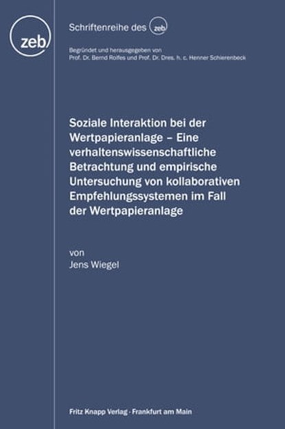 Soziale Interaktion bei der Wertpapieranlage, Jens Wiegel - Ebook - 9783831408993