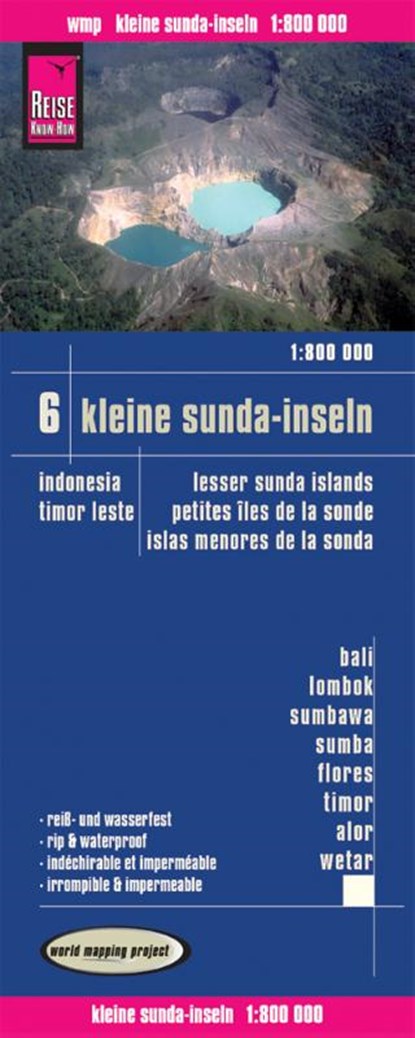 Reise Know-How Landkarte Kleine Sunda-Inseln(1:800.000) - Bali, Lombok, Sumbawa, Sumba, Flores, Timor, Alor, Wetar -  Karte Indonesien 6, niet bekend - Losbladig - 9783831772391