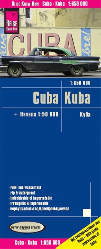 Reise Know-How Landkarte Kuba / Cuba (1:650.000) mit Havanna (1:50.000), Reise Know-How Verlag Peter Rump - Gebonden - 9783831773121