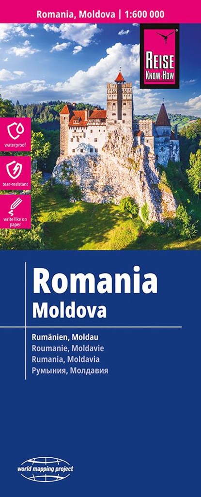 Reise Know-How Landkarte Rumänien, Moldau / Romania, Moldova (1:600.000), Reise Know-How Verlag Peter Rump - Losbladig - 9783831773312