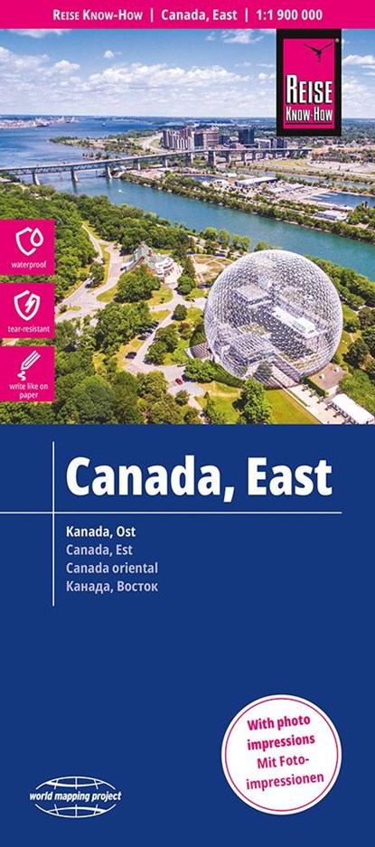 Reise Know-How Landkarte Kanada Ost / East Canada (1:1.900.000), Reise Know-How Verlag Peter Rump - Losbladig - 9783831773411