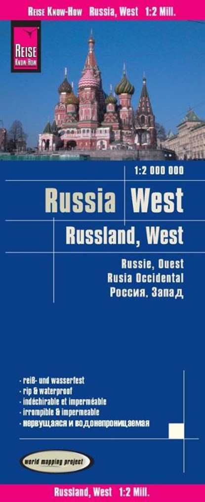 Reise Know-How Landkarte Russland West 1 : 2.000 000, Reise Know-How Verlag - Gebonden - 9783831773442