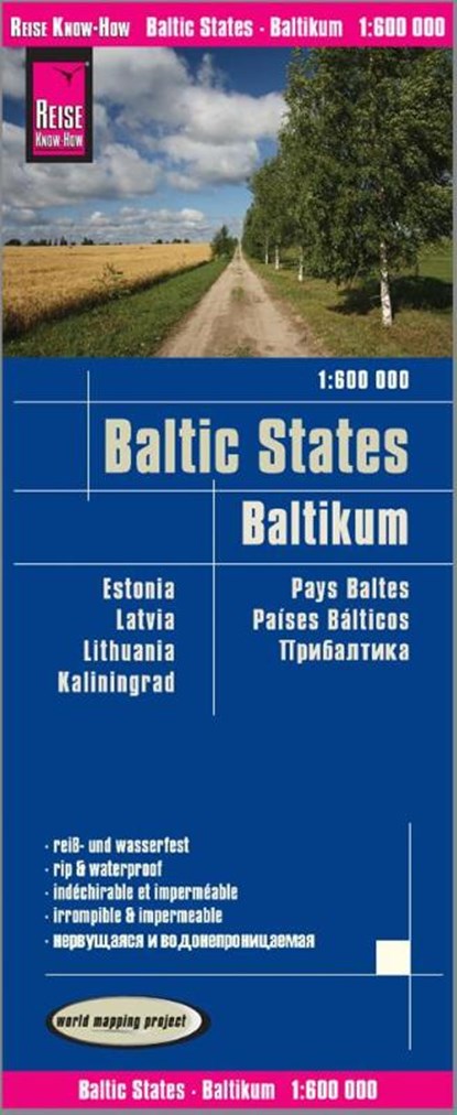 Reise Know-How Landkarte Baltikum / Baltic States (1:600.000) : Estland, Lettland, Litauen und Region Kaliningrad, Reise Know-How Verlag Peter Rump - Gebonden - 9783831773718