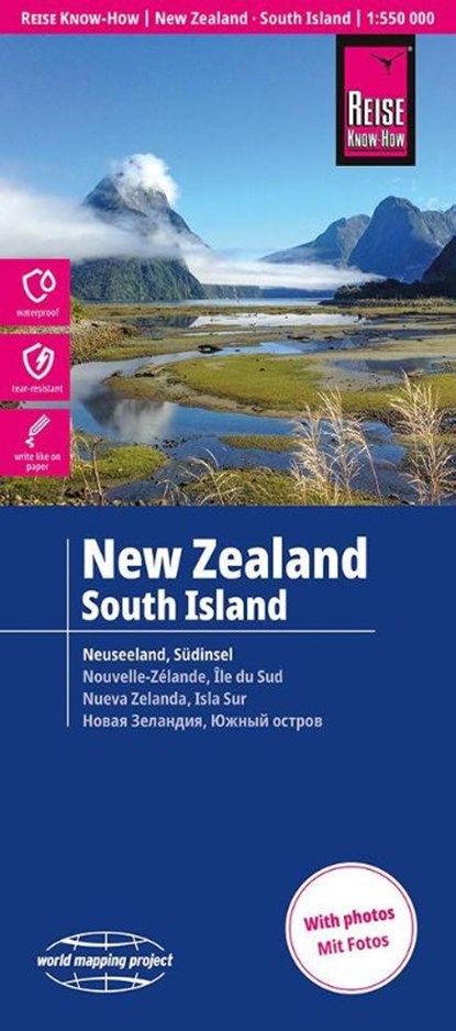 Reise Know-How Landkarte Neuseeland, Südinsel | New Zealand South Island (1:550.000), niet bekend - Gebonden - 9783831775095