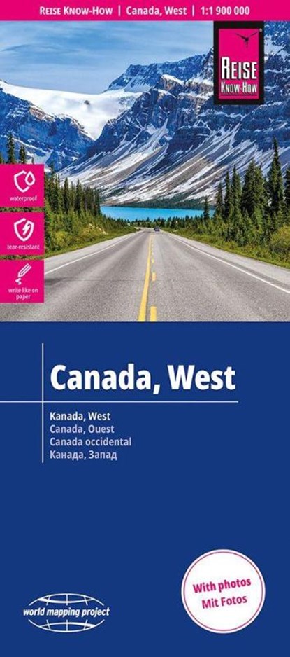 Reise Know-How Landkarte Kanada, West | Canada, West (1:1.900.000), niet bekend - Gebonden - 9783831775194