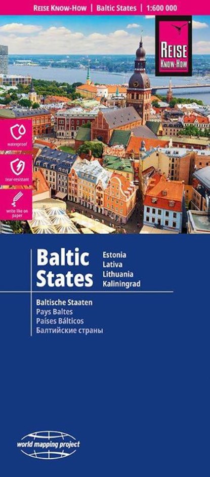 Reise Know-How Landkarte Baltikum | Baltic States (1:600.000): Estland, Lettland, Litauen und Region Kaliningrad, niet bekend - Gebonden - 9783831775293