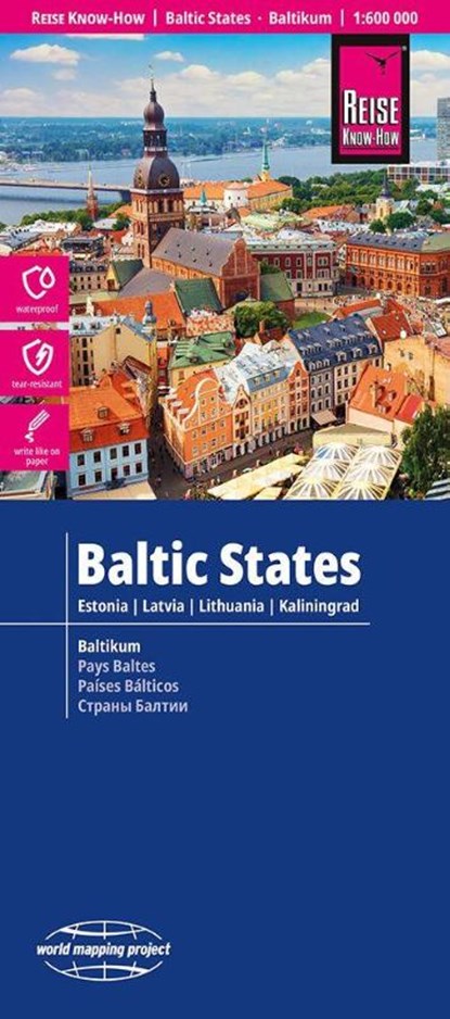 Reise Know-How Landkarte Baltikum | Baltic States (1:600.000): Estland, Lettland, Litauen und Region Kaliningrad, niet bekend - Gebonden - 9783831775293
