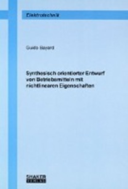 Bayard, G: Synthesisch orientierter Entwurf von Betriebsmitt, BAYARD,  Guido - Paperback - 9783832213633