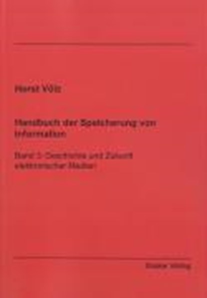 Handbuch der Speicherung von Information, VÖLZ,  Horst - Paperback - 9783832261603