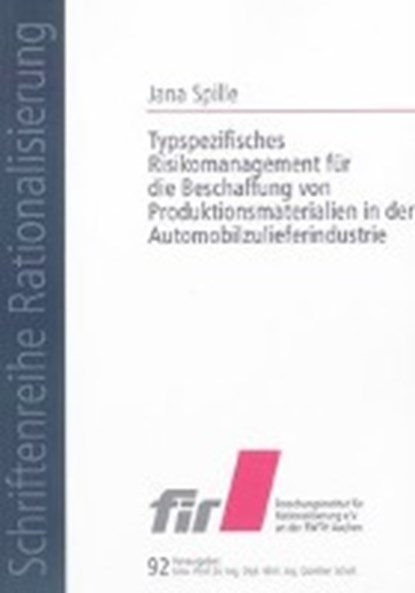 Spille, J: Typspezifisches Risikomanagement für die Beschaff, SPILLE,  Jana - Paperback - 9783832281519