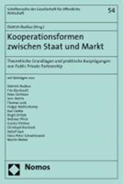 Kooperationsformen zwischen Staat und Markt, BUDÄUS,  Dietrich - Paperback - 9783832917227