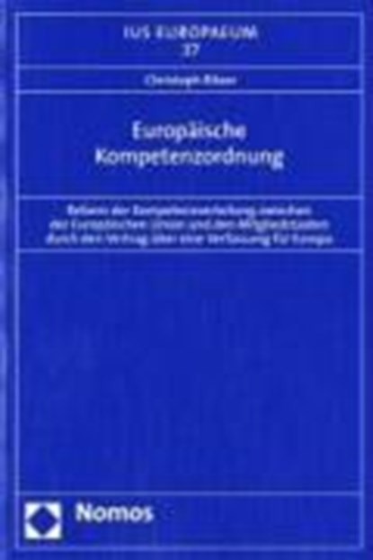 Europäische Kompetenzordnung, RITZER,  Christoph - Paperback - 9783832918545