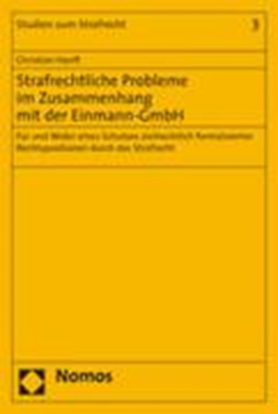 Strafrechtliche Probleme im Zusammenhang mit der Einmann-GmbH