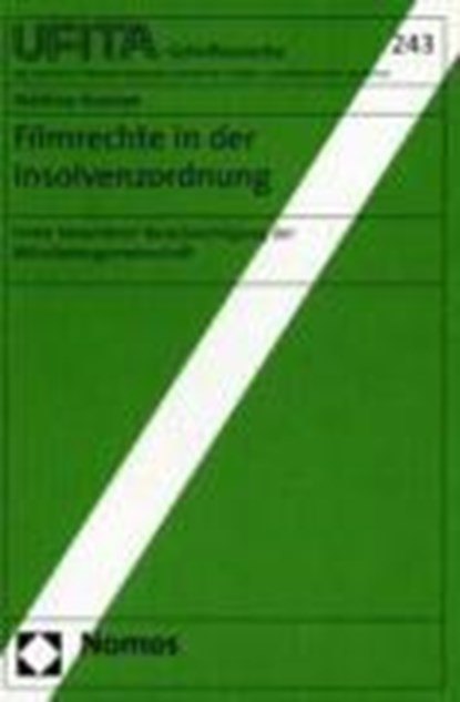 Filmrechte in der Insolvenzordnung, RUDOLPH,  Matthias - Paperback - 9783832923709
