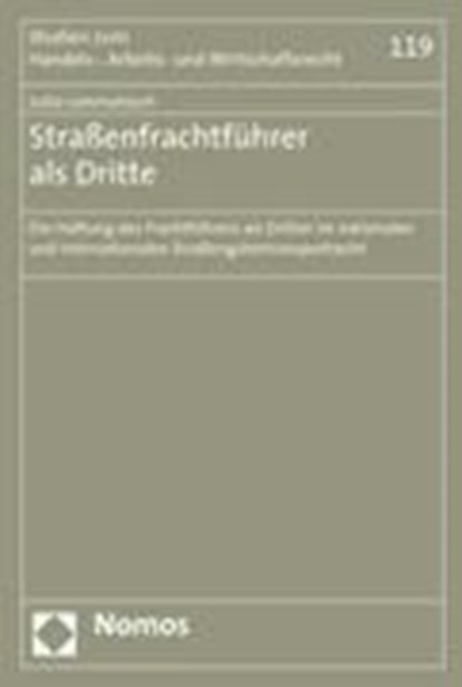 Straßenfrachtführer als Dritte, LOMMATZSCH,  Jutta - Paperback - 9783832927158