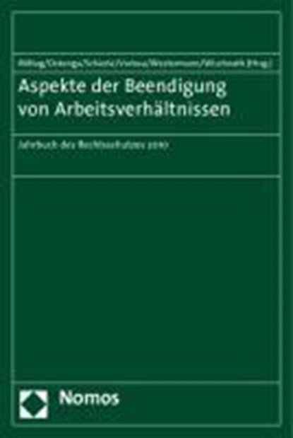 Aspekte der Beendigung von Arbeitsverhältnissen, MITTAG,  Reinold ; Ockenga, Edzard ; Schierle, Karlheinz - Paperback - 9783832957247