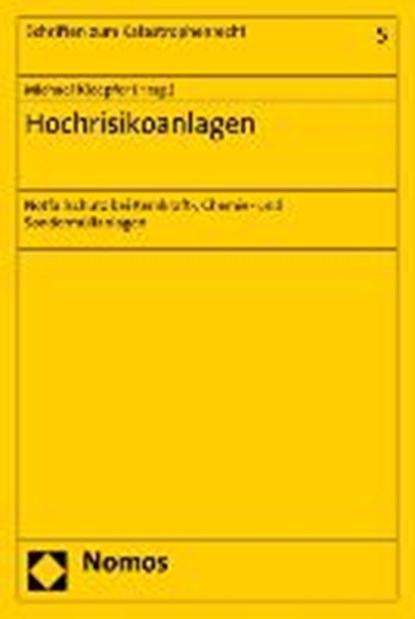 Hochrisikoanlagen, KLOEPFER,  Michael - Paperback - 9783832967710