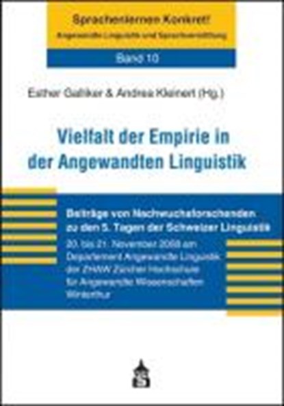 Vielfalt der Empirie in der Angewandten Linguistik, GALLIKER,  Esther ; Kleinert, Andrea - Paperback - 9783834008282