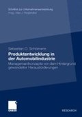 Produktentwicklung in Der Automobilindustrie | Sebastian O Schoemann | 