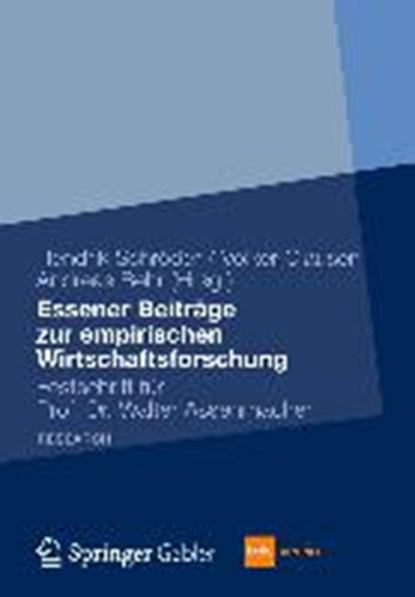 Essener Beitrage zur empirischen Wirtschaftsforschung, SCHRODER,  Hendrik ; Clausen, Volker ; Behr, Andreas - Gebonden - 9783834930958