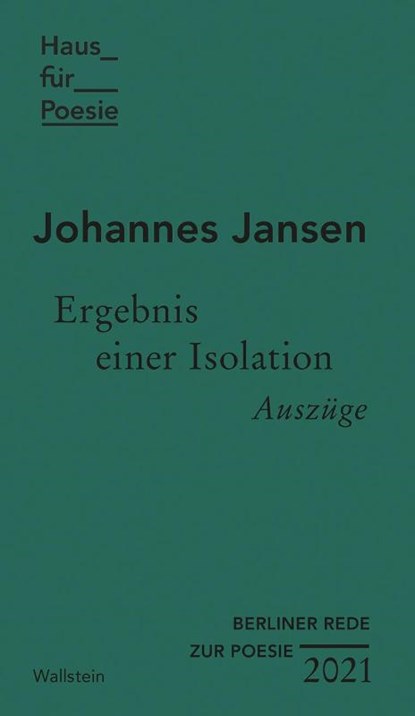 Ergebnis einer Isolation, Johannes Jansen - Gebonden - 9783835339422
