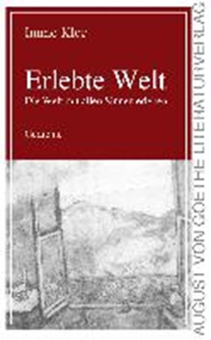 Erlebte Welt, KLEE,  Imme - Paperback - 9783837216691