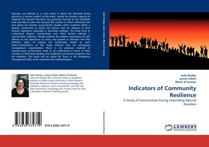 Indicators of Community Resilience, Julie Pooley ; Lynne Cohen ; Moira O'Connor - Paperback - 9783838339719