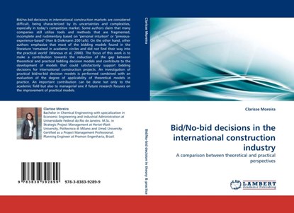 Bid/No-Bid Decisions in the International Construction Industry, Clarisse Moreira - Paperback - 9783838392899